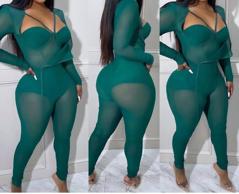 NEW GOOD TIME USA prissy jumpsuit in green